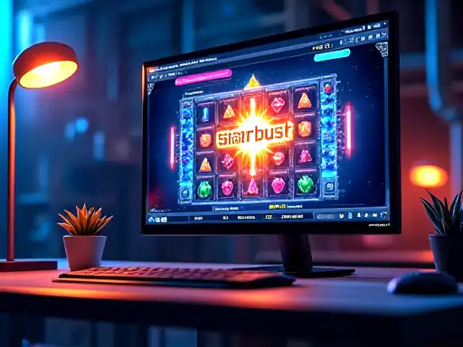 Starburst pokie artwork at Richard Casino