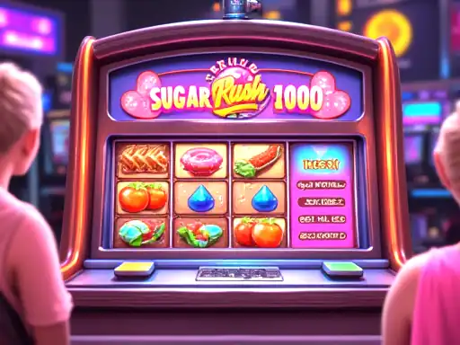 Sugar Rush 1000 pokie artwork at Richard Casino